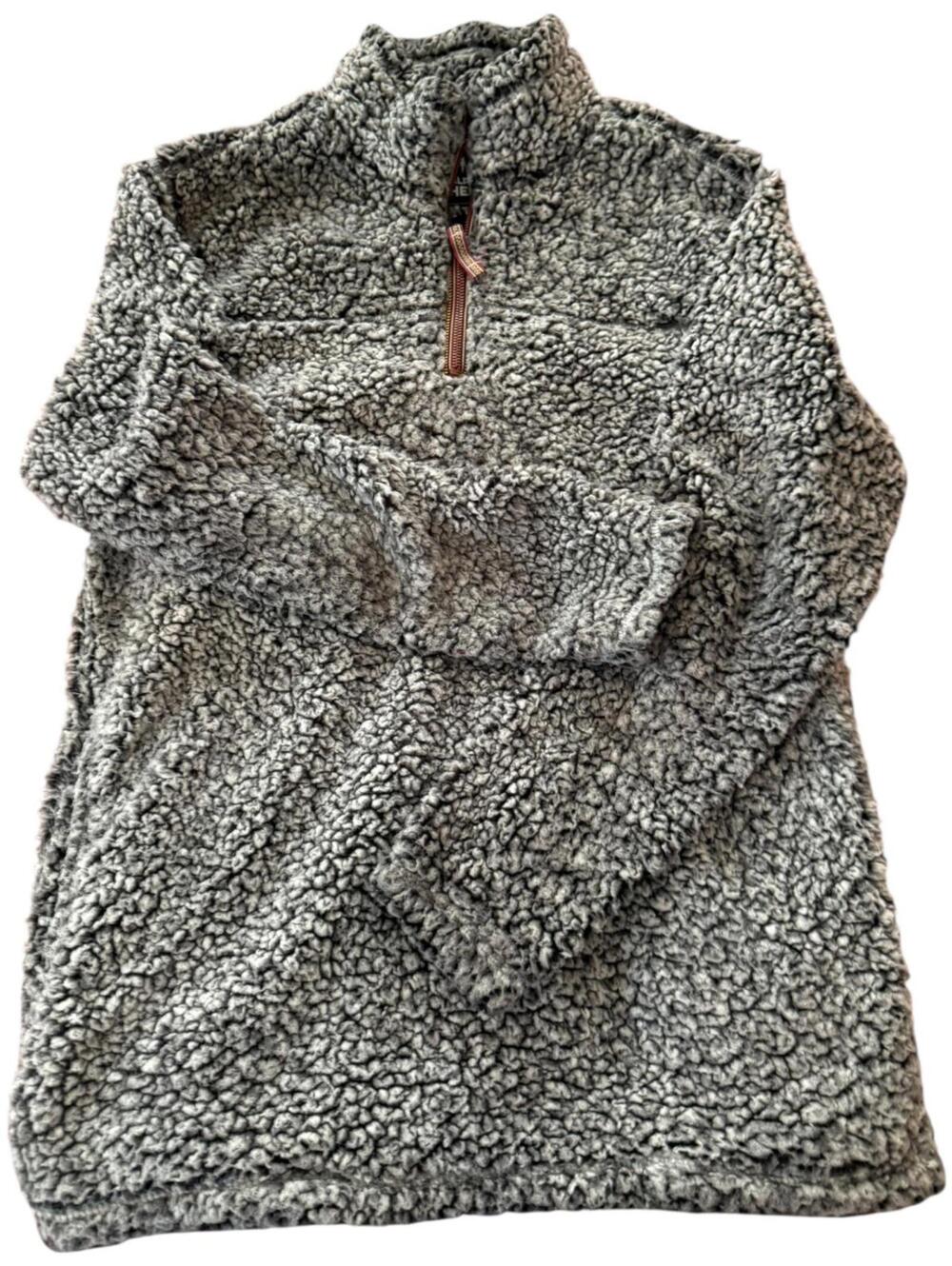 Alpine Sherpa Gray Quarter Zip Pullover Women’s M Fleece Cozy Winter Top